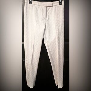 Peserico White Embossed Slim Trousers